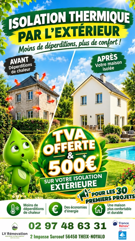 OFFRE SPÉCIALE ISOLATION THERMIQUE PAR L'EXTÉRIEUR