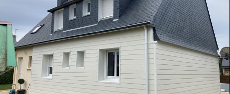 Isolation thermique par l'extérieur avec une finition bardage FOUESNANT