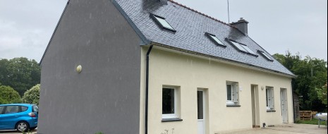 Rénovation de façade en enduit crepoxane Combrit